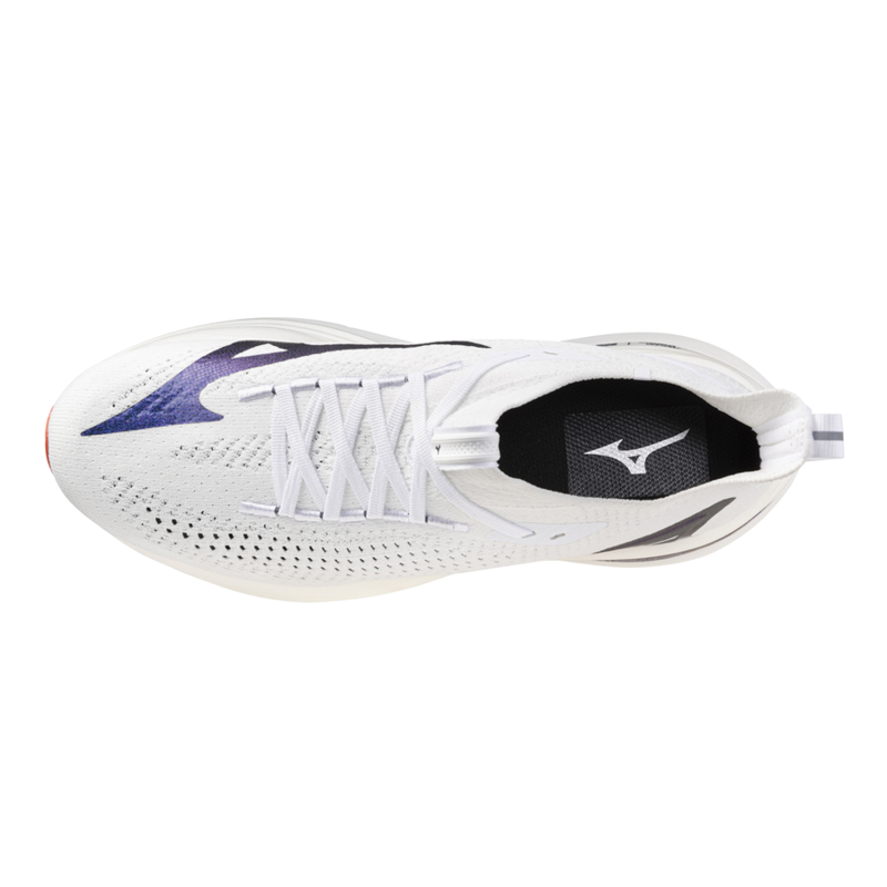 Mizuna Neo Vista 2 Men's Road Running Shoe in White/White/Iris Bloom-5