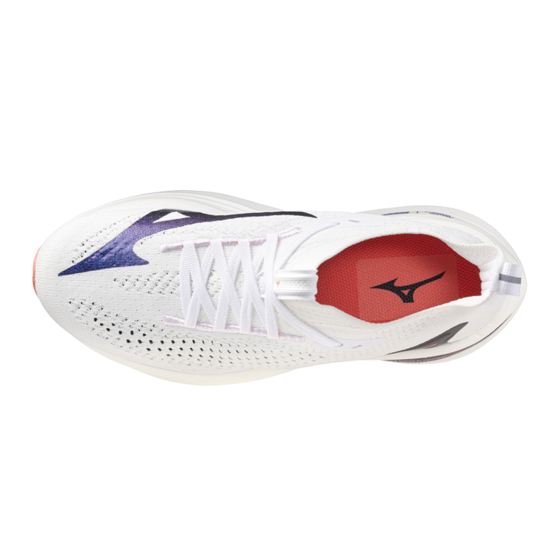 Mizuno Neo Vista 2 Women's Road Running Shoe in White/Striking Coral/Iris Bloom-5