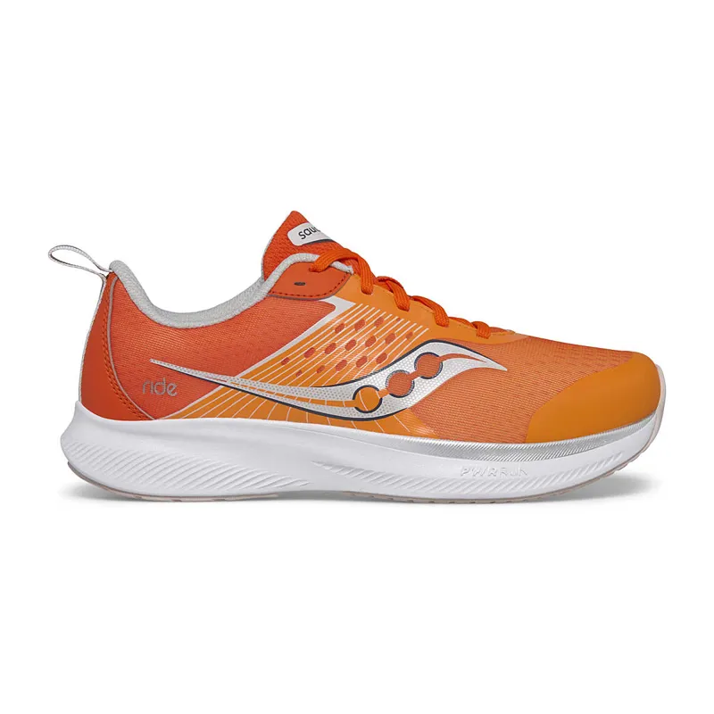 Saucony Ride Kid's Road Running Shoe in Orange/Sunset 