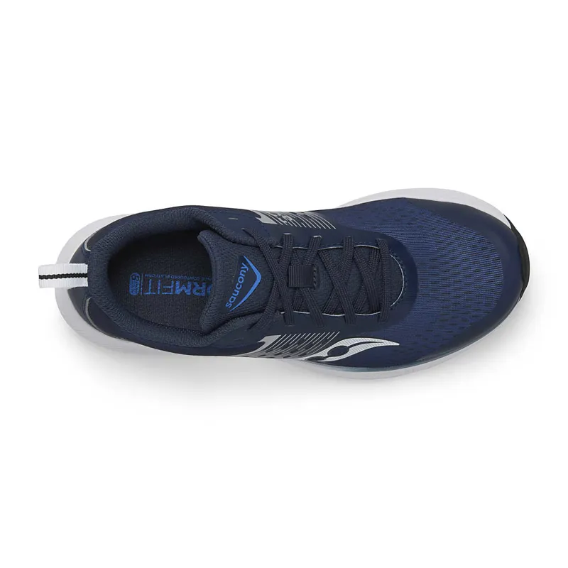 Saucony Ride Kid's Road Running Shoe in Blue/Navy/Silver -1