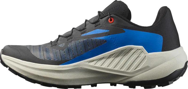 Salomon Genesis Men's Trail Running Shoe in Black/French Blue/Cherry Tomato-2