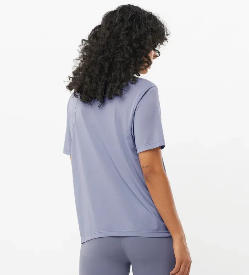 Salomon SHAKEout Core Women's Running T-shirt in Blue Granite-2