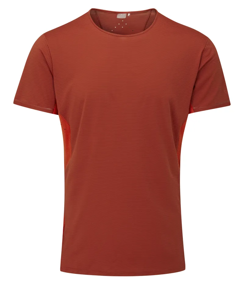 Rab Sonic Ultra Tee Men's Running T-Shirt in Red Clay/Firecracker