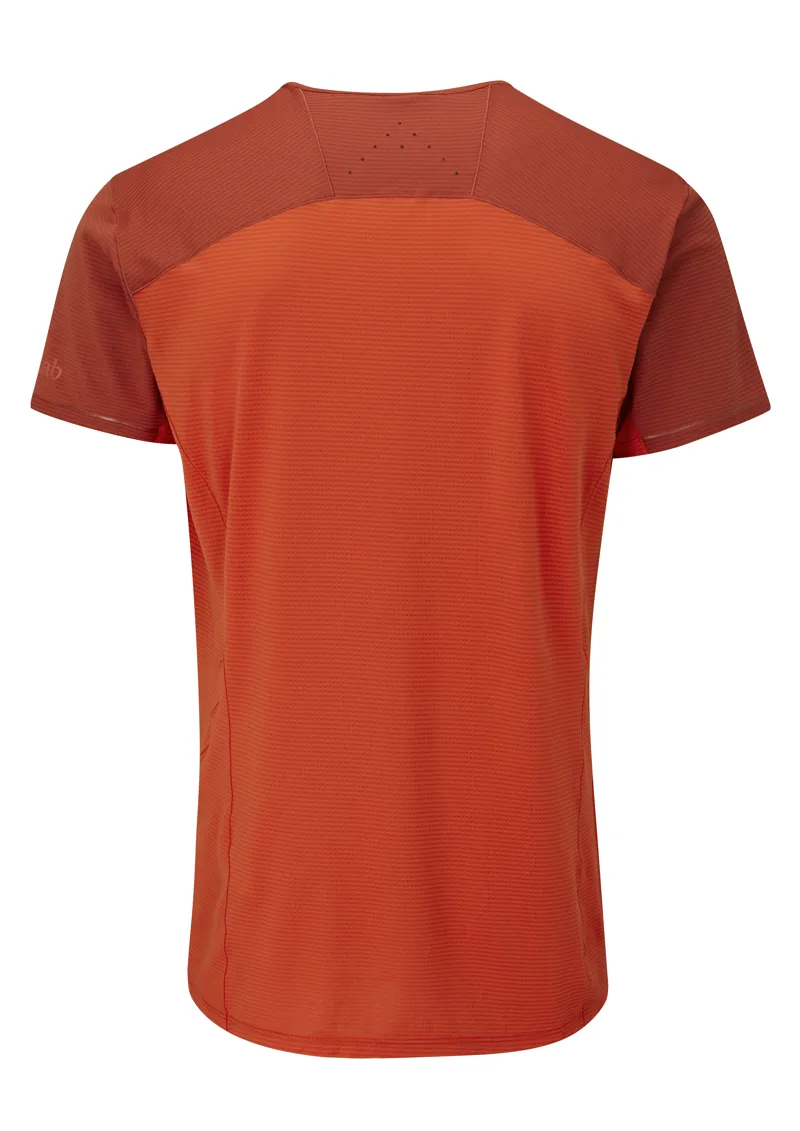 Rab Sonic Ultra Tee Men's Running T-Shirt in Red Clay/Firecracker-1