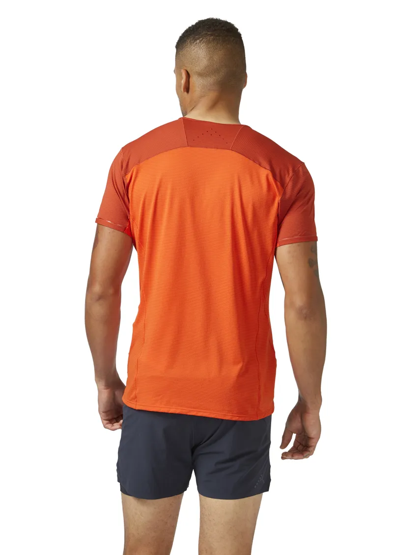 Rab Sonic Ultra Tee Men's Running T-Shirt in Red Clay/Firecracker-3