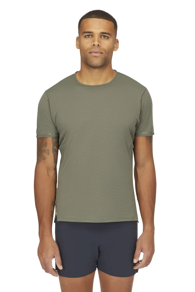 Rab Sonic Ultra Tee Men's Running T-Shirt in Light Khaki-2