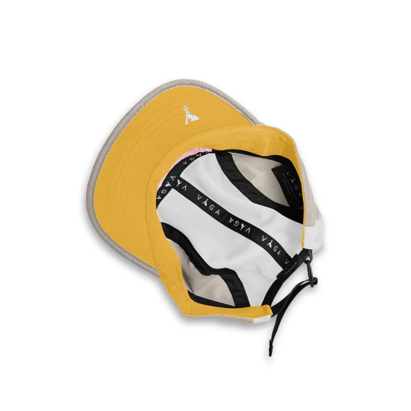 Våga Running Club Cap in Sand/ White/ Pastel Pink/ Sunshine Yellow -1