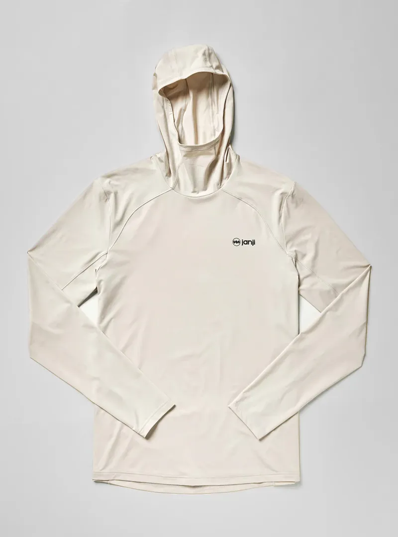 Janji Men's Sunchaser 50 Hooded Long Sleeve in Sandstorm