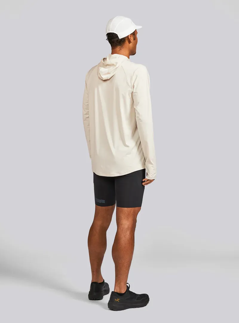 Janji Men's Sunchaser 50 Hooded Long Sleeve in Sandstorm-3