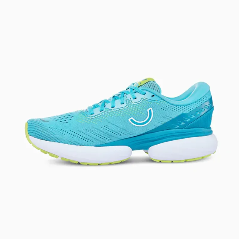 True Motion U-TECH Nevos 3 Women's Road Running Shoe in Scuba Blue/Enamel Blue/Lime Popsicle-3