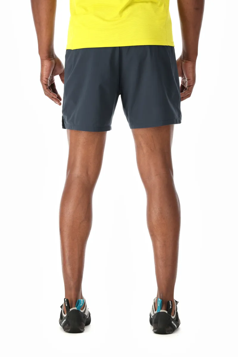 Rab Talus Active Men's Running Shorts in Ebony/Zest-2