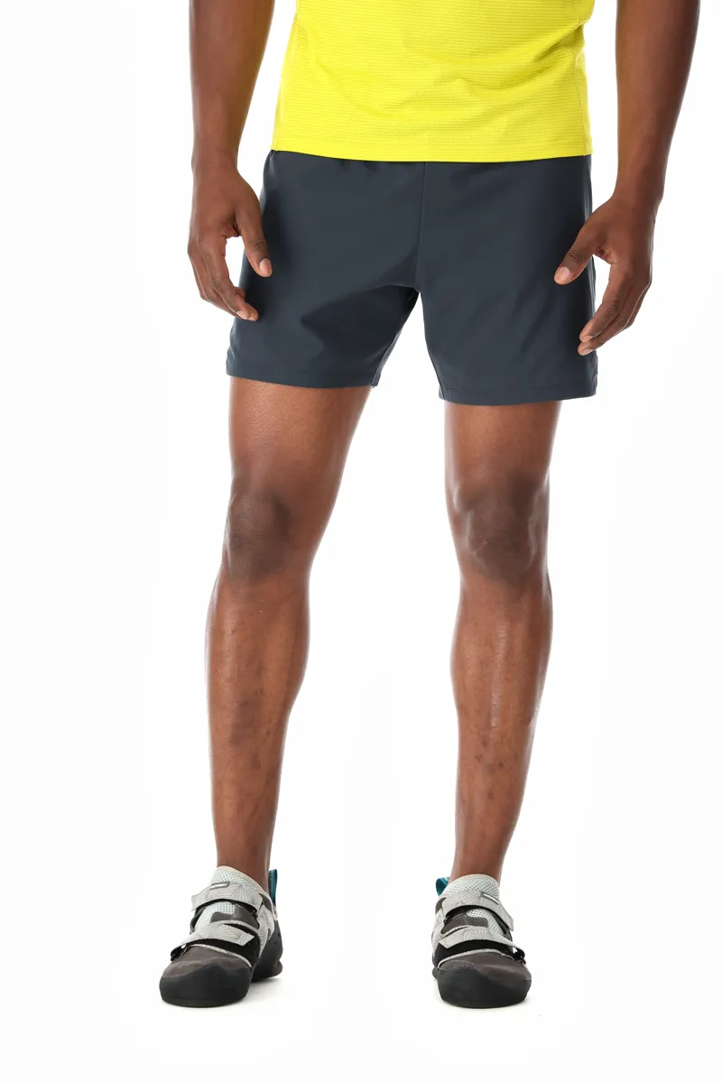 Rab Talus Active Men's Running Shorts in Ebony/Zest-1