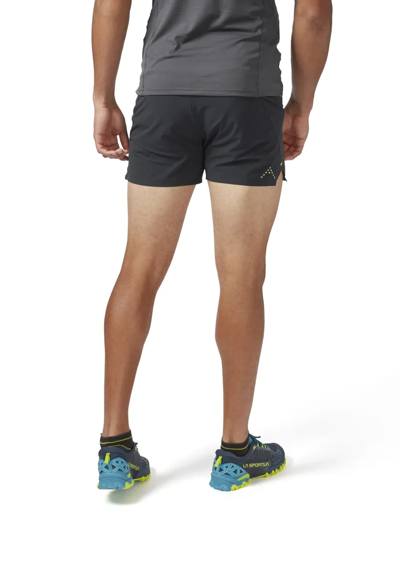Rab Talus Trail Light Men's Running Short in Ebony/Zest-3