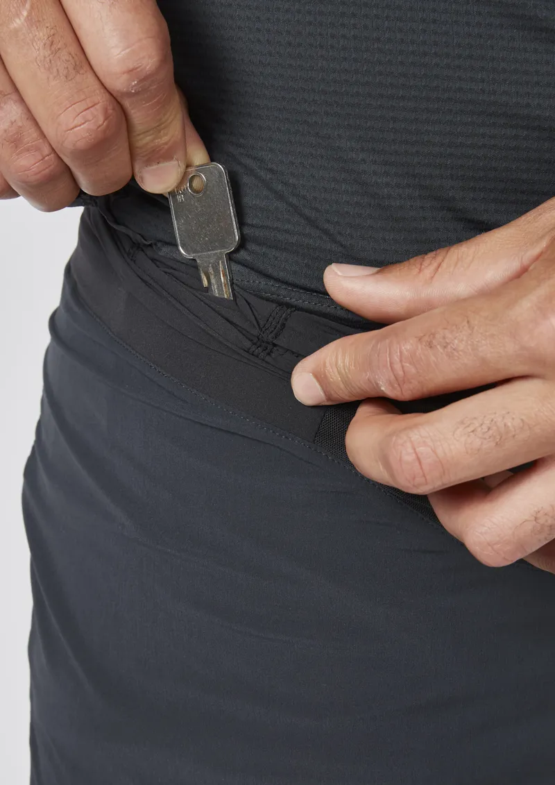 Rab Talus Trail Light Men's Running Short in Ebony/Zest-7