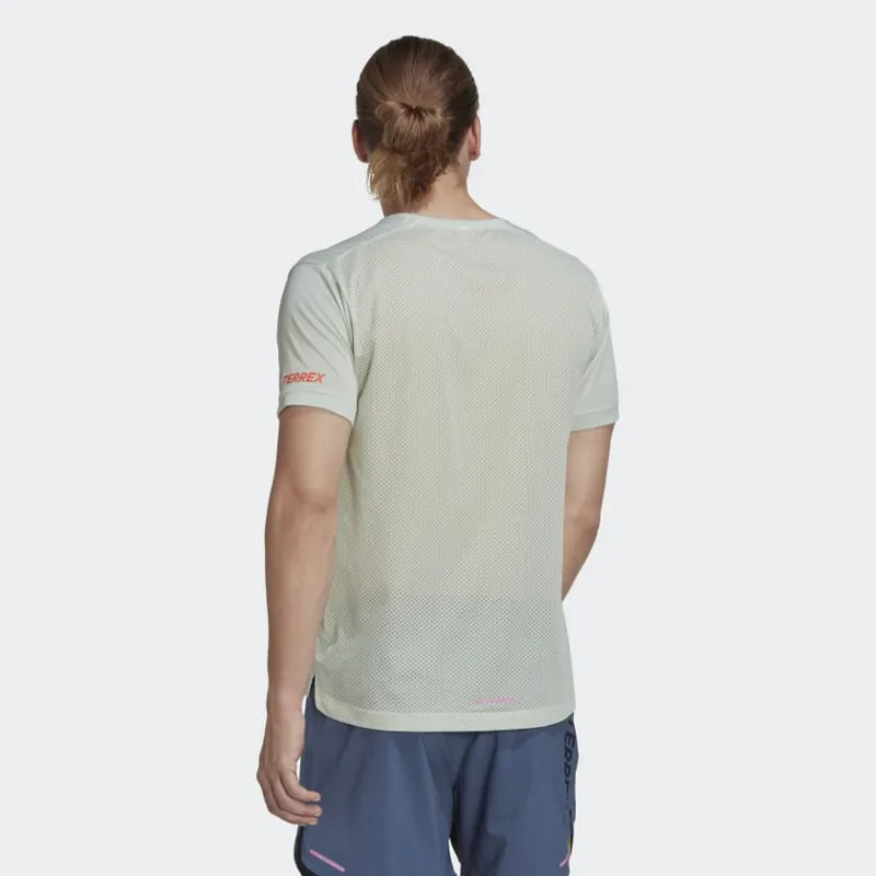 adidas Terrex Agravic Shirt Men's Running T-Shirt in Linen Green-2