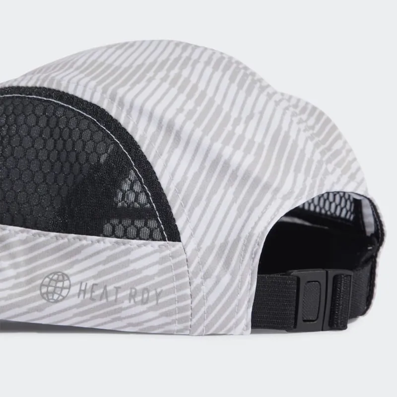 adidas Terrex Heat.Rdy Five-Panel Graphic Cap in White/Black/Impact Orange-1
