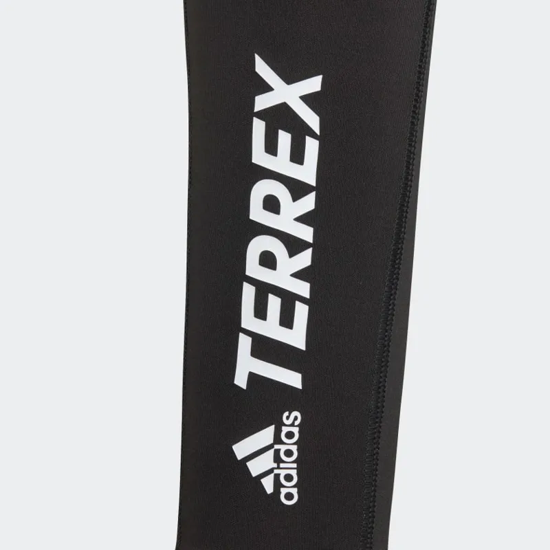 adidas Terrex Primeblue Trail Arm Sleeves in Black/White-4