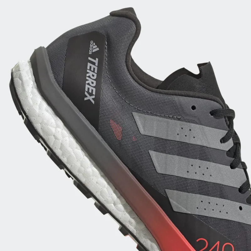 adidas Terrex Speed Ultra Men's Trail Running Shoe in Core Black/Matte Silver/Solar Red-8