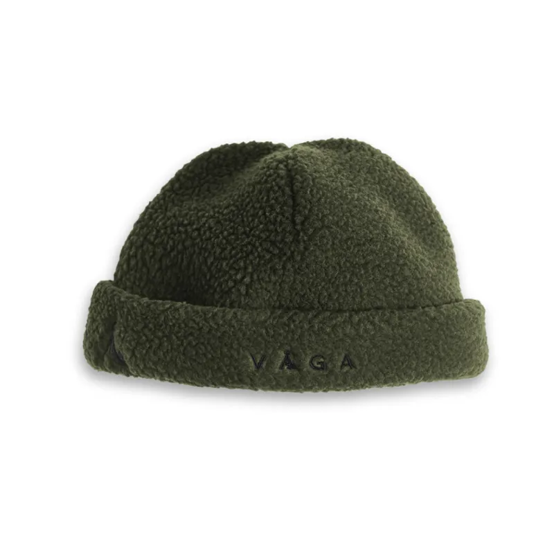 Våga Teddy Fleece Beanie in Utility Green 