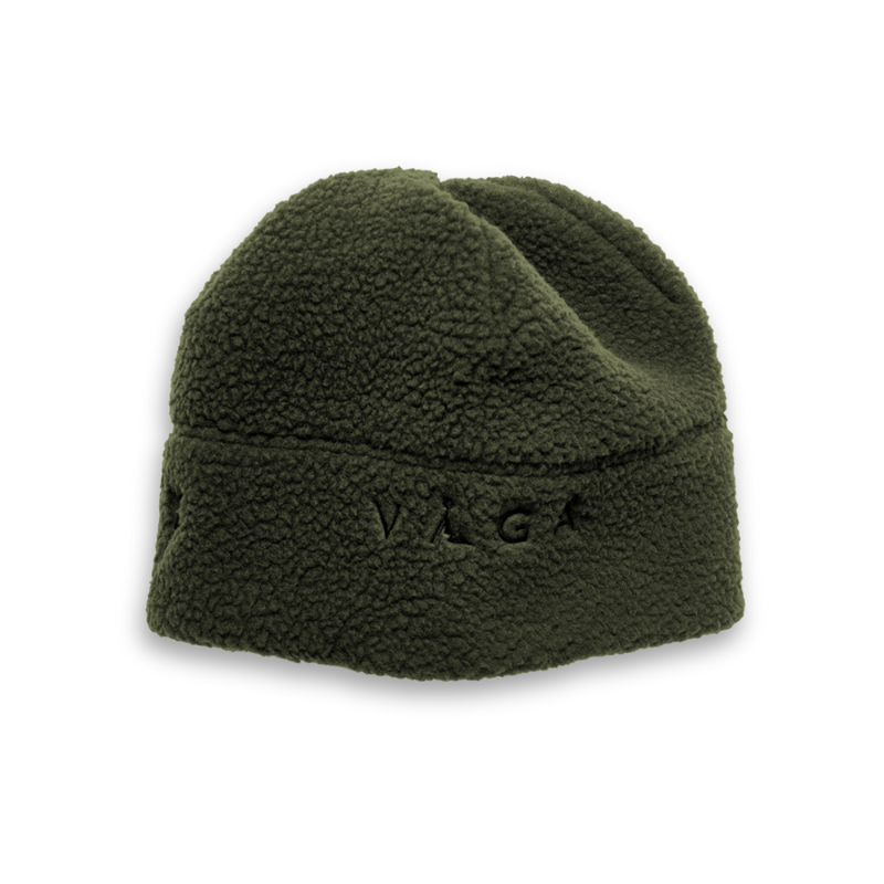 Våga Teddy Fleece Beanie in Utility Green -1