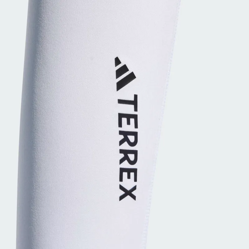 adidas Terrex Trail Arm Sleeves in White/Black-2