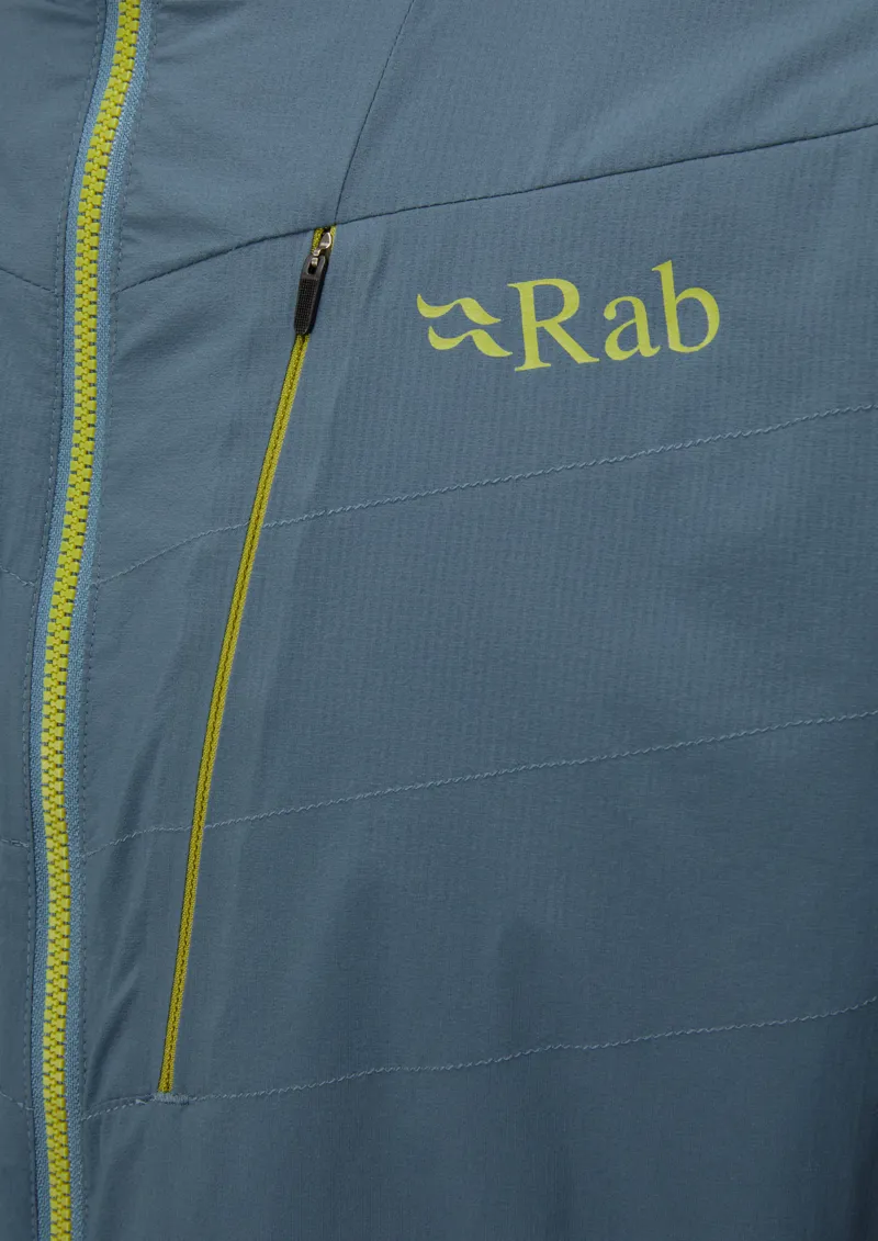 Rab Vapour-Rise Ridgeline Men's Softshell Running Jacket in Orion Blue-10