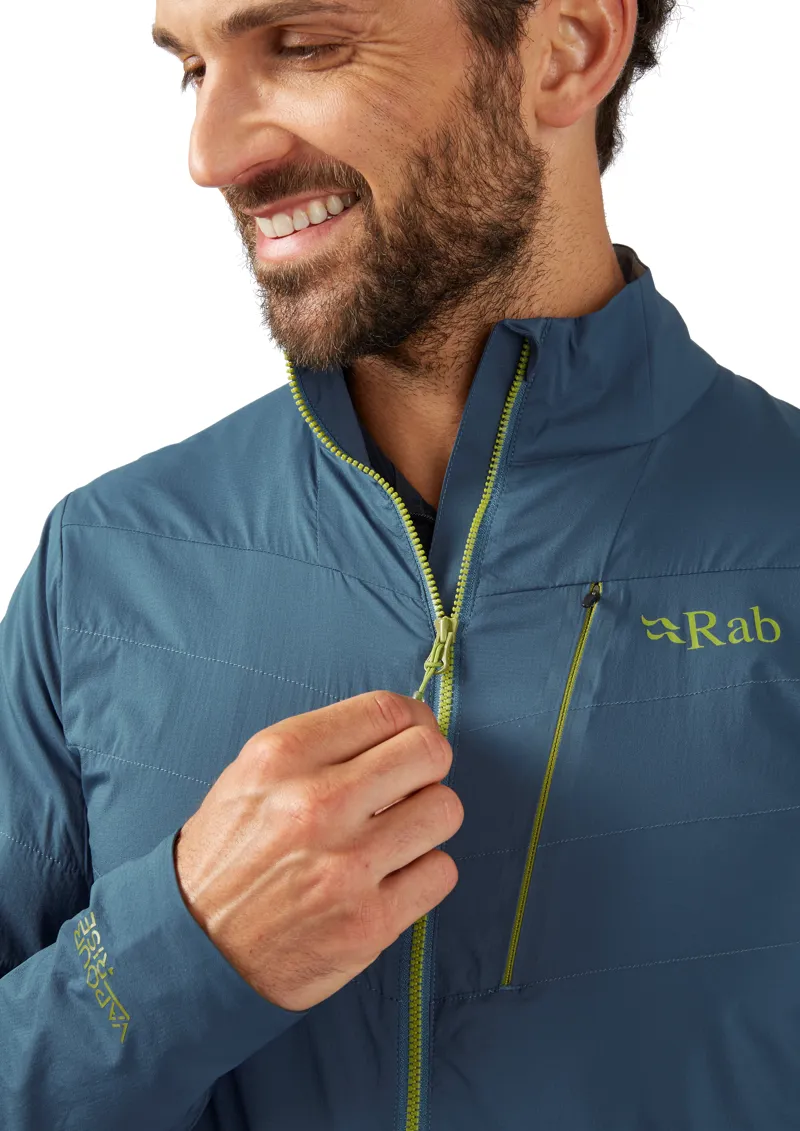 Rab Vapour-Rise Ridgeline Men's Softshell Running Jacket in Orion Blue-8