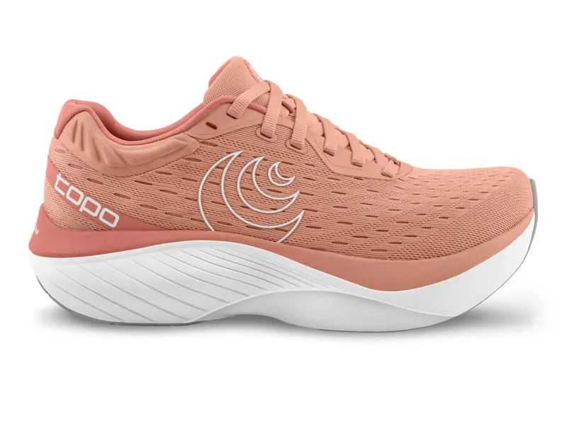 Topo Atmos Women's Road Running Shoe in Dusty Rose/White