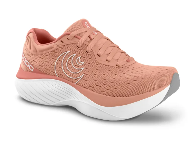 Topo Atmos Women's Road Running Shoe in Dusty Rose/White-4