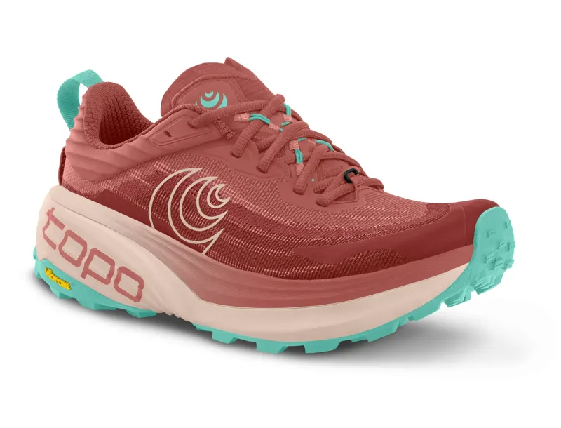 Topo Athletic Vista Women's Trail Running Shoe in Rose/Mint-4