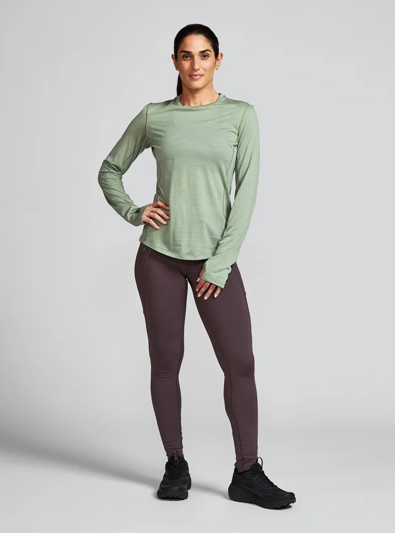 Janji Repeat Merino Long Sleeve Women's Base-Layer in Sage-1
