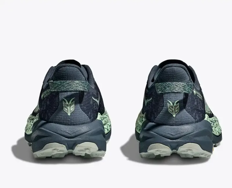 HOKA Speedgoat 6 GTX Women's Trail Running Shoe in Thunder Cloud/Mint Fluoride-4