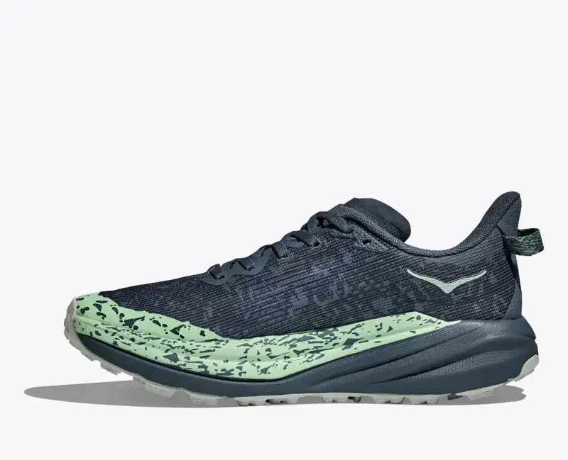 HOKA Speedgoat 6 GTX Women's Trail Running Shoe in Thunder Cloud/Mint Fluoride-5