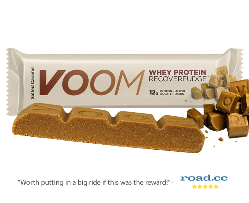 Voom Recovery Plant Protein Fudge Bar in Salted Caramel