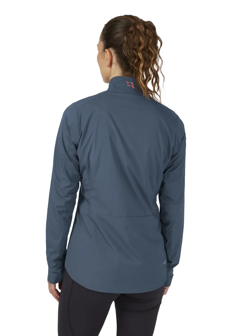 Rab Vapour-Rise Ridgeline Women's Softshell Running Jacket in Orion Blue-2