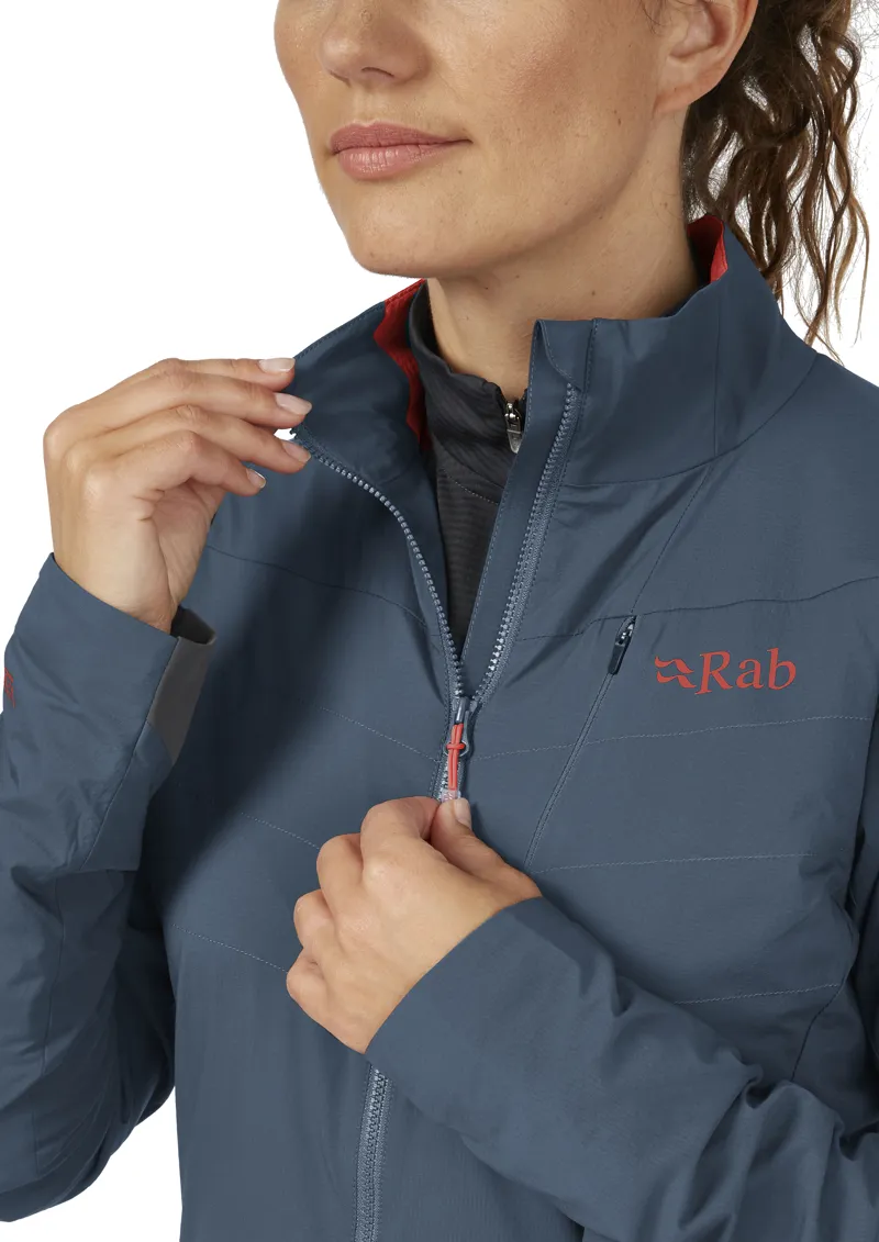 Rab Vapour-Rise Ridgeline Women's Softshell Running Jacket in Orion Blue-5