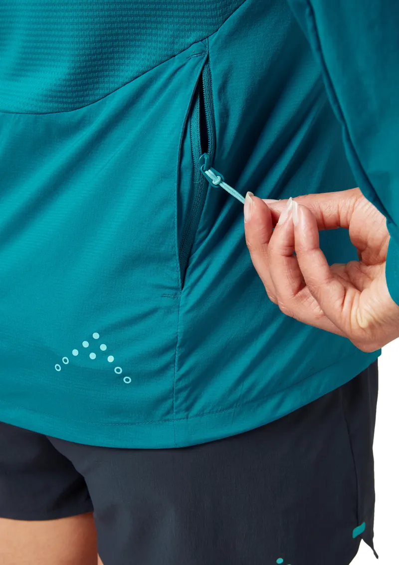 Rab Windveil Jacket Women's Running Windshirt in Ultramarine-6