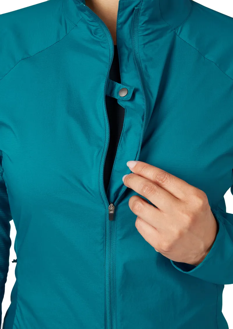 Rab Windveil Jacket Women's Running Windshirt in Ultramarine-11