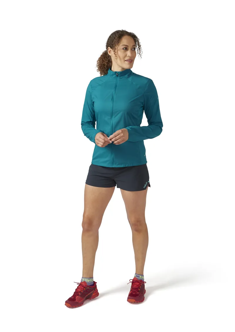 Rab Windveil Jacket Women's Running Windshirt in Ultramarine-2