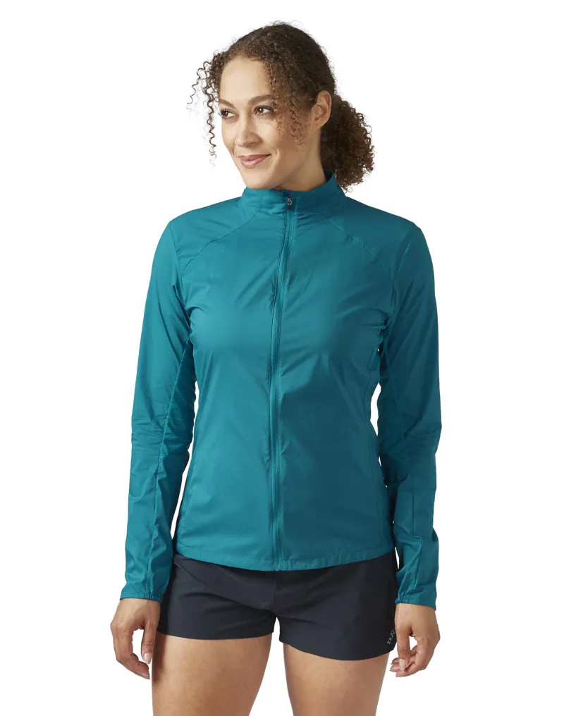 Rab Windveil Jacket Women's Running Windshirt in Ultramarine-4