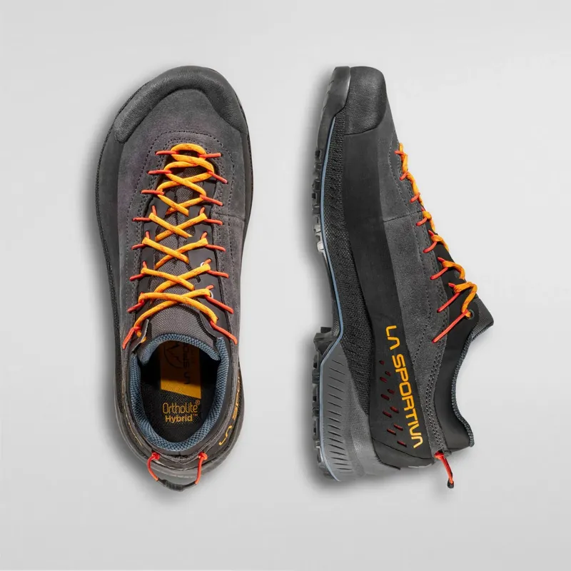 La Sportiva TX4 Evo Men's Approach Shoes in Carbon/Papaya-3
