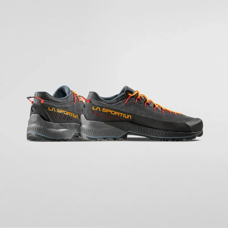 La Sportiva TX4 Evo Men's Approach Shoes in Carbon/Papaya-4