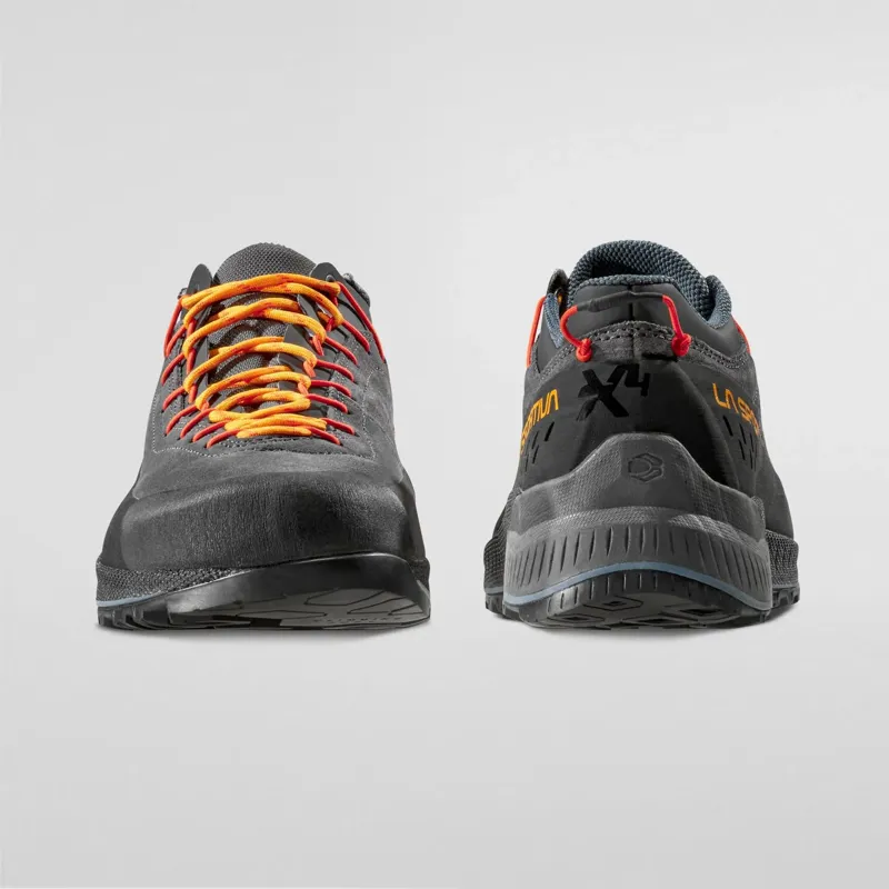 La Sportiva TX4 Evo Men's Approach Shoes in Carbon/Papaya-2