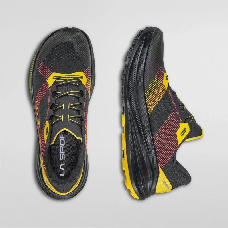 La Sportiva Prodigio MAX Men's Trail Running Shoe in Black/Yellow-3