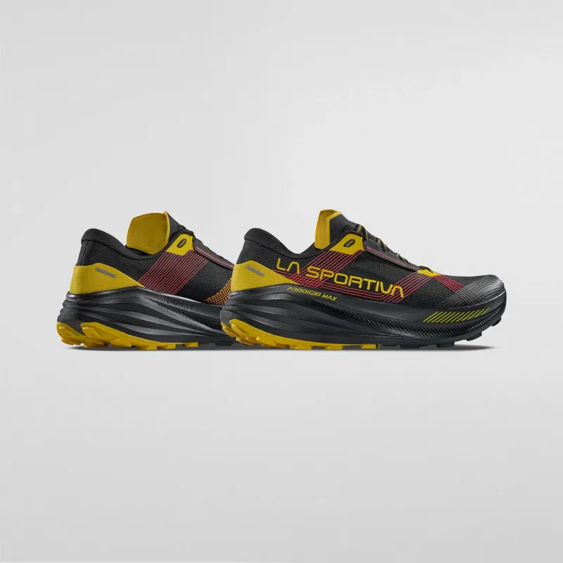 La Sportiva Prodigio MAX Men's Trail Running Shoe in Black/Yellow-4