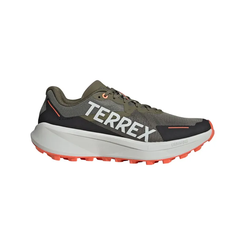 adidas Terrex Agravic 3 Men's Trail Running Shoe in Olive/Orange 