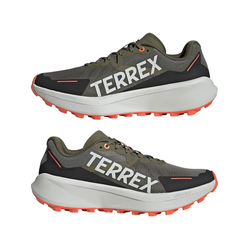 adidas Terrex Agravic 3 Men's Trail Running Shoe in Olive/Orange -6