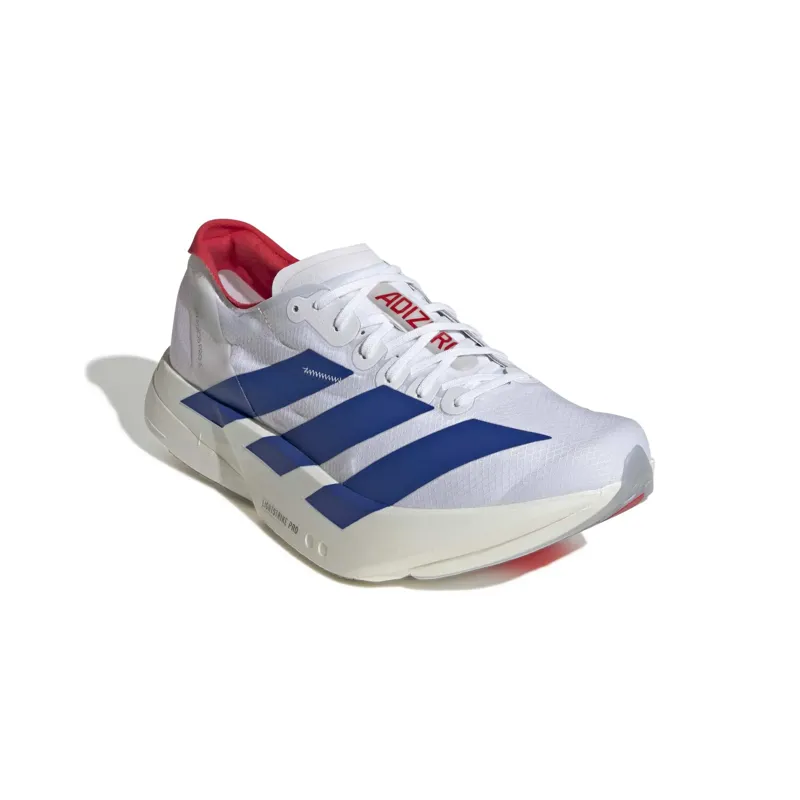 adidas Adizero Adios Pro 4 Men's Road Running Shoe in Footwear White/Team Royal Blue-4