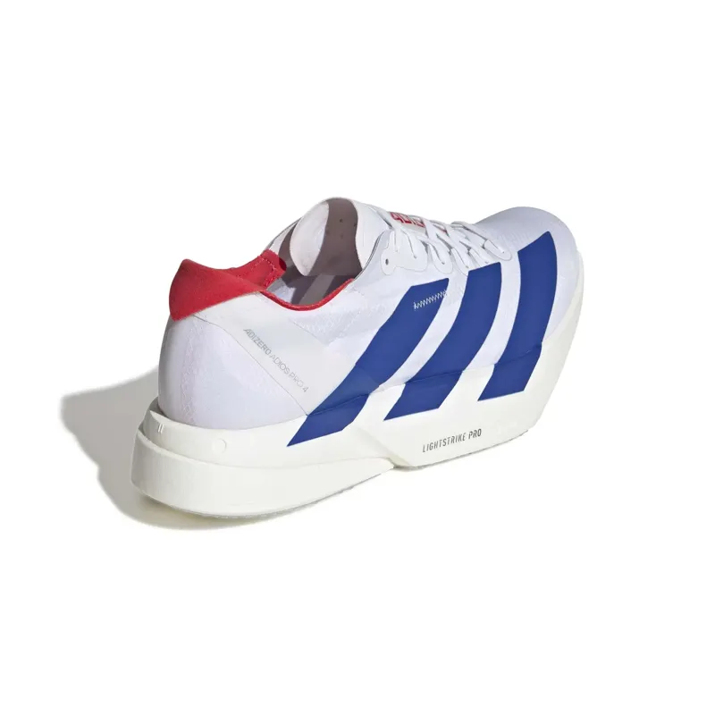 adidas Adizero Adios Pro 4 Men's Road Running Shoe in Footwear White/Team Royal Blue-5
