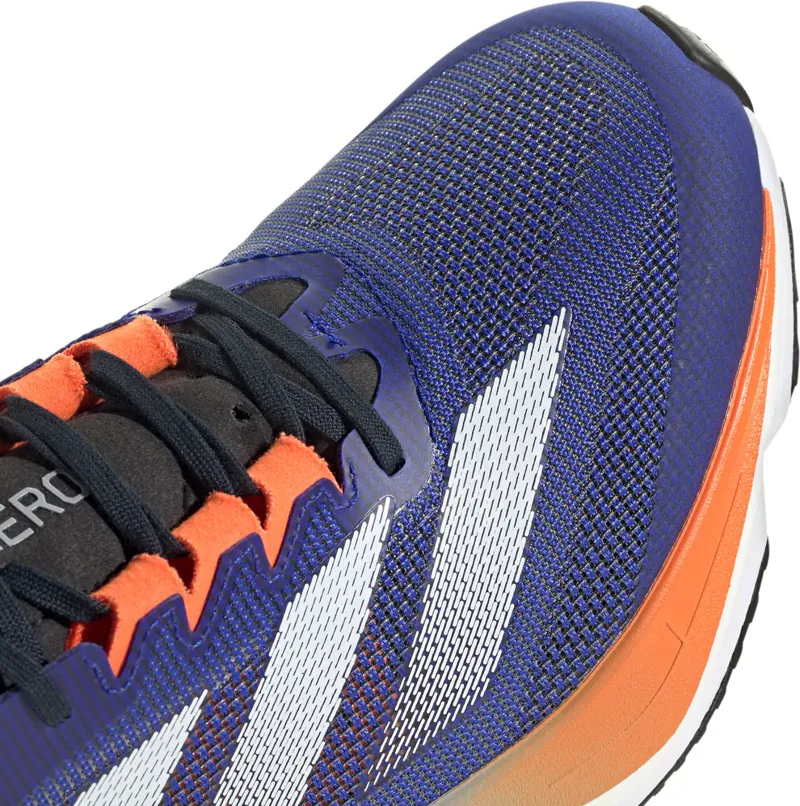 adidas Adizero Boston 12 Men's Road Running Shoe in  Lucid Blue/Cloud White/Impact Orange-7